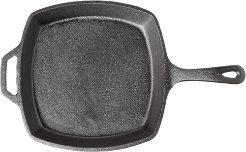 Miniatura 4 de Jim Beam JB0217 - Sartén cuadrada de hierro fundido de 10.5 pulgadas para parrilla, gas, horno, eléctrico, inducción y vidrio, color negro