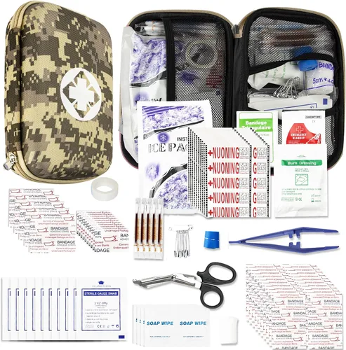 Miniatura 9 de Kit de primeros auxilios para automóvil de 276 piezas, tamaño de viaje, para viajes de negocios, kit compacto de primeros auxilios de emergencia