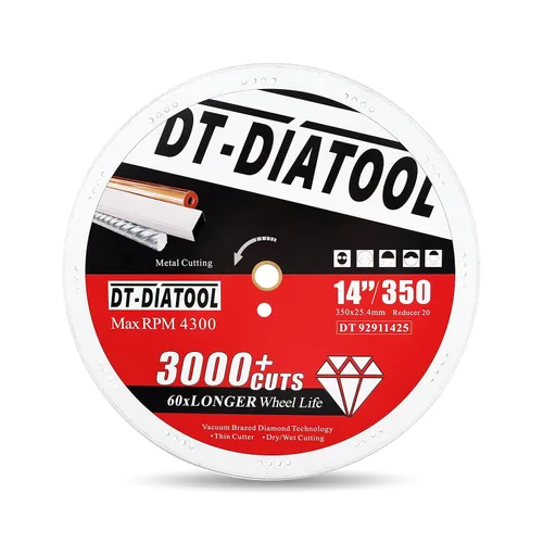 Miniatura 21 de DT-DIATOOL Ruedas de corte de diamante de 4 x 7/8 "para cuchillas de corte de metal de acero y hierro para amoladora angular