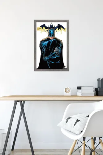 Miniatura 6 de Trends International DC Comics Batman Feature Series - Póster de pared, 22.4 pulgadas de largo x 14.7 W, versión enmarcada de madera de granero