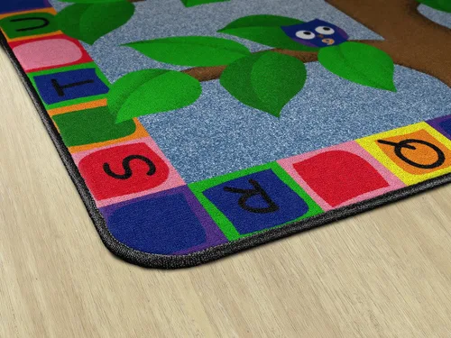 Miniatura 7 de Flagship Carpets Alfombra educativa con diseño de búhos del alfabeto para el aula o la habitación de los niños, tapete de juego para enseñar
