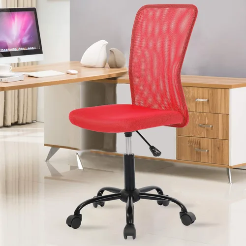 Miniatura 10 de Silla de oficina de malla con soporte lumbar, silla de escritorio ergonómica, moderna, negra