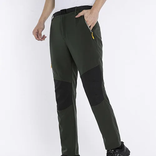 Miniatura 8 de Yuzhih Hiking Pants with Belt for Men Solid Color Assault Pants Slim Fit Patchwork Pants Outdoor Breathable Cargo Pants