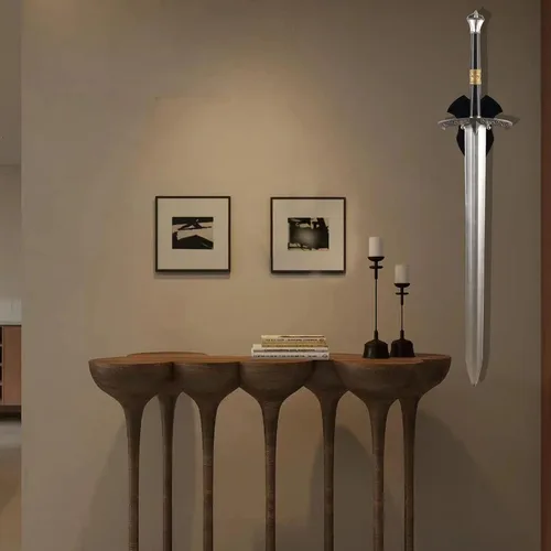 Miniatura 8 de Soporte vertical de acrílico para espada, para 1 espada, katana o hacha, soporte resistente para espada para pared, exhibición de espada samurái
