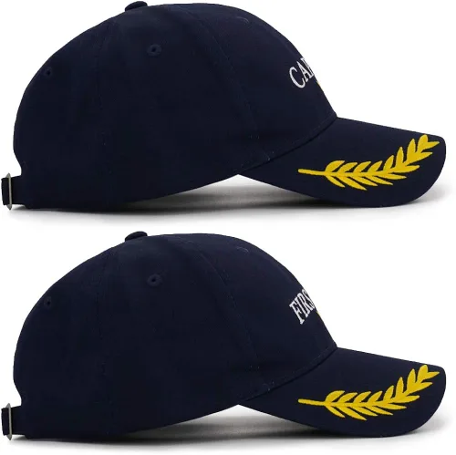 Miniatura 3 de Captain Hat & First Mate Matching Skipper Boating Baseball Caps Nautical Navy Marine Sailor Hats