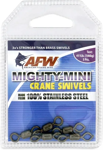 Miniatura 9 de American Fishing Wire Mighty Mini grúa giratoria, línea de pesca esencial, equipo de pesca compacto, giro de agua salada, giro de acero inoxidable