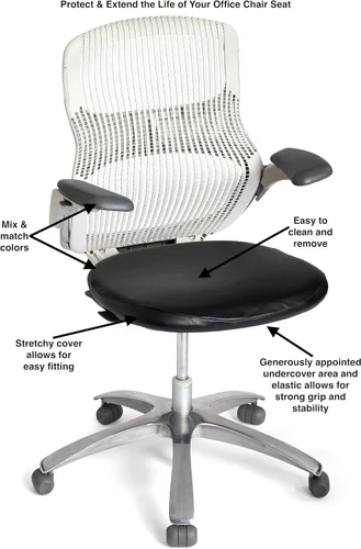 Miniatura 3 de Fundas de asiento para silla de escritorio de oficina, resistentes al agua, lavables, sin arrugas, transpirables, elásticas, suaves y antipolvo