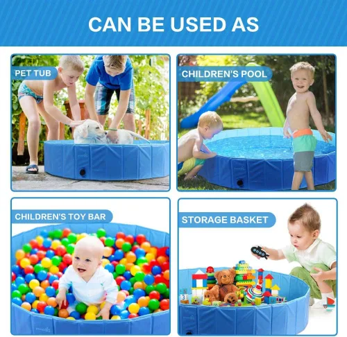 Miniatura 5 de Piscina infantil para mascotas, piscina infantil para niños, piscina plegable resistente para perros, bañera para niños, piscina para jardín, patio