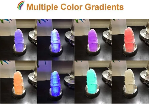 Miniatura 2 de JIC Gem lámparas de selenita eléctrica natural, rascacielos de cristal de 6 u 8 pulgadas, Blanco