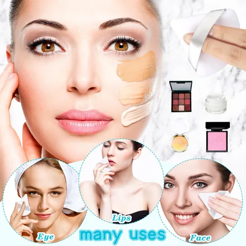 Miniatura 7 de Suclain 48 esponjas triangulares de terciopelo suave para maquillaje en polvo de cara, esponjas triangulares para base cosmética húmeda y seca