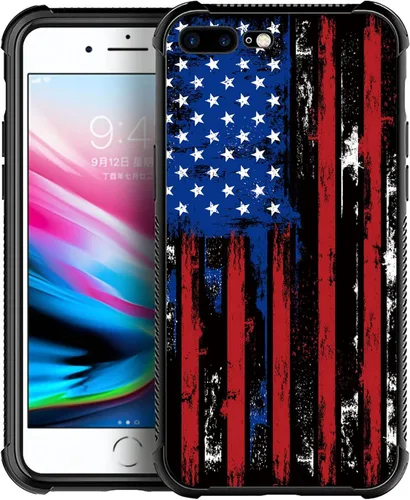 Miniatura 91 de Funda compatible con iPhone X/XS, diseño de bandera estadounidense de béisbol, TPU suave, a prueba de golpes, de vidrio templado, para iPhone X/XS