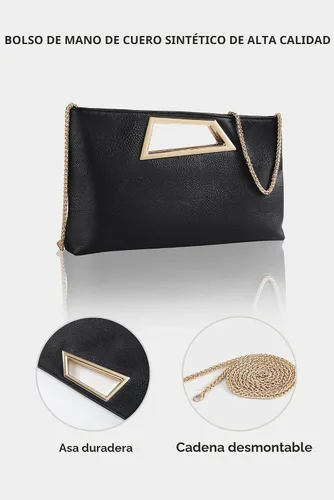Miniatura 5 de Bolso de mano Coucoland para mujer - Bolsos de noche de cuero PU con purpurina de moda para fiesta de boda, uso diario PU Leather
