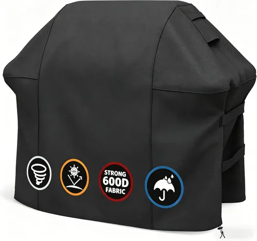 SHINESTAR Funda para parrilla al aire libre, se adapta a Weber Spirit 200 y Spirit II 200 parrilla de gas 600D Oxford resistente a prueba de agua,
