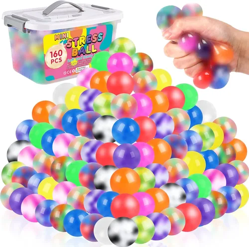 Miniatura 7 de Juego de bolas antiestrés, bolas antiestrés esponjosas, paquete de 4 bolas para apretar, para adultos, autismo, hiperactividad, aliviar el estrés