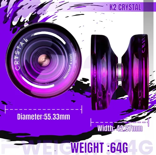 Miniatura 4 de MAGICYOYO K2 - Yoyo de plástico profesional sensible para niños principiantes, extra no sensible, rodamiento yoyo, yoyo de trucos para adultos + 12