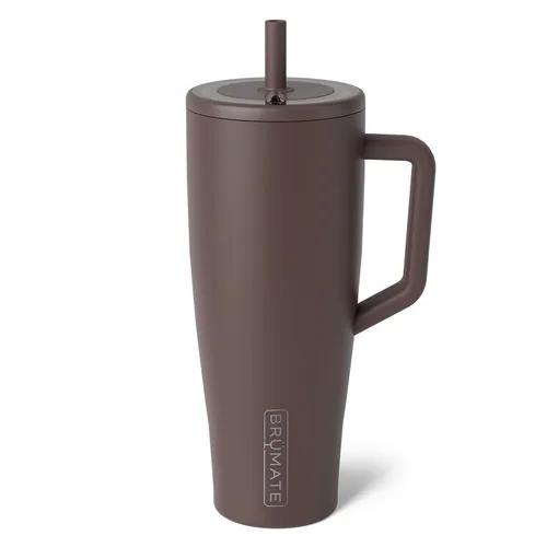 Miniatura 19 de BrüMate Era Vaso térmico con asa y pajilla, 40 onzas, 100% a prueba de fugas, con tapa, hecho de acero inoxidable, base apta para portavasos, moca