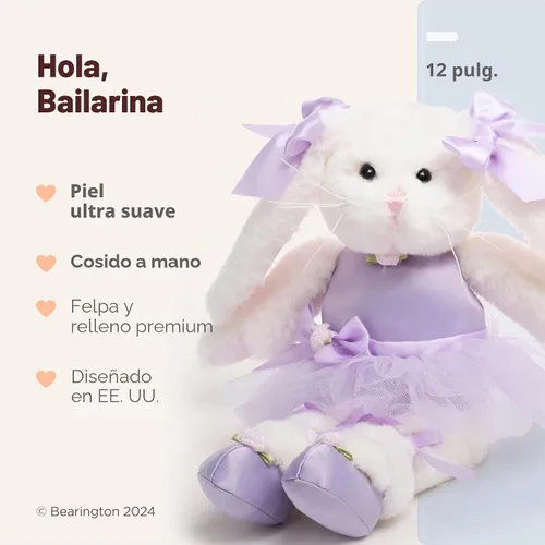 Miniatura 2 de Osito de peluche bailarina Bearington Bella, de 6 pulgadas