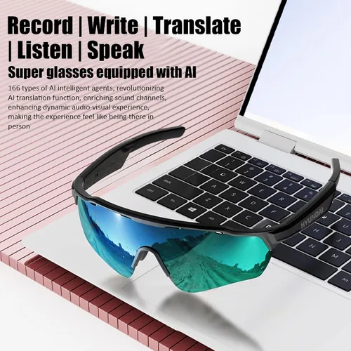 Miniatura 7 de Lentes inteligentes para ciclismo, lentes de sol inteligentes AI, lentes Bluetooth de oreja abierta, lentes polarizados, traducción en vivo en 172