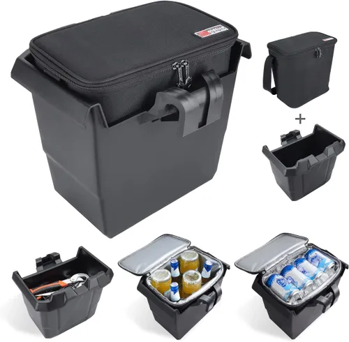 Para Defender Center Underseat Storage Bin+Portable Ice Chest Cooler,Compatible con Can Am Defender/Defender Max 2016+Reemplazar OEM #715003446