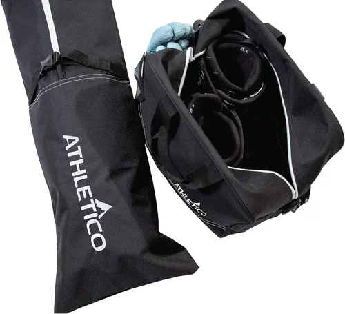 Miniatura 4 de Athletico Bolsa de esquí y bolsa para botas de esquí - Bolsas de esquí para viajes aéreos - Bolsas de esquí de nieve sin acolchado para esquís