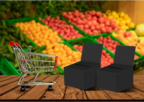 Miniatura 5 de Paquete de 30 cajas de sugerencias para rifas con ranura, cajas de cartón de 6.5 x 4.5 x 4.5 pulgadas con ranura para boletos y cabecera extraíble
