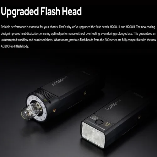Miniatura 5 de Godox AD200 Pro II 2.4G Pocket Flash Strobe con disparador de flash X3C para cámaras Canon, 500 flashes de potencia completa, reciclaje