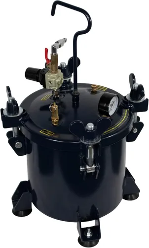 California Air Tools 255C Olla de presión de 2.5 galones para fundición de resina epoxi, tanque de acero recubierto, portátil, azul