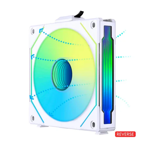 Miniatura 3 de Lian Li UNI Fan SL-Infinity - Ventilador ARGB de hoja inversa de 4.724 in (no inalámbrico), diseño de cadena de margarita, espejo infinito, gestión