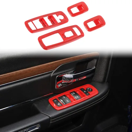Miniatura 16 de Voodonala Interruptor de elevación de ventana, botón de control de elevalunas eléctrico, embellecedor para Dodge Charger Durango 2011-2025, para RAM