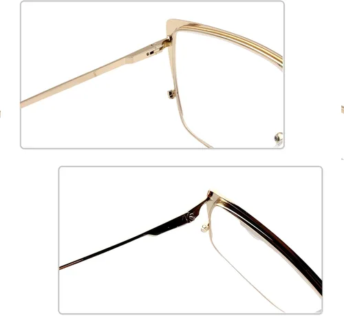 Miniatura 7 de Oversized Metal Frame Reading Glasses for Women,Fashion Cat Eye Ladies Readers