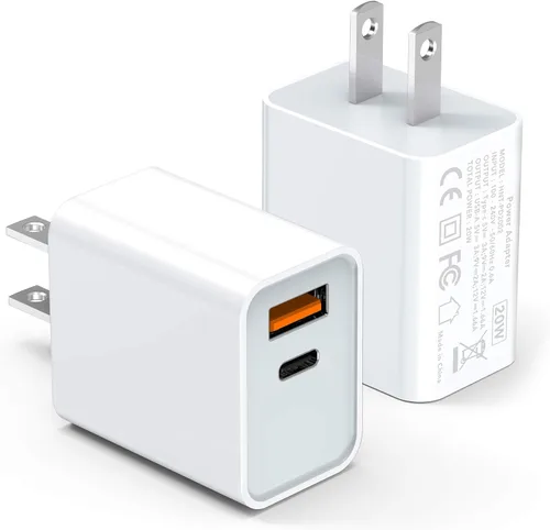 Miniatura 12 de Cargador de pared USB C de 20 W para iPhone 17/16/15/14/13/13 Mini/13 Pro Max/12/12 Pro/12 Pro Max Cube, paquete de 2 unidades de doble puerto