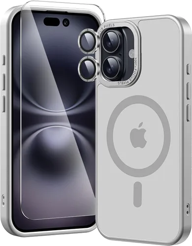 Miniatura 89 de Funda magnética diseñada para iPhone 11 Pro Max, [probada en caídas de grado militar] [compatible con MagSafe] Funda protectora delgada translúcida