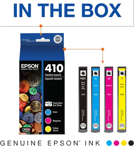 Miniatura 3 de Epson 410 Claria Premium Ink Standard & Combo de alta capacidad para impresoras de la serie XP