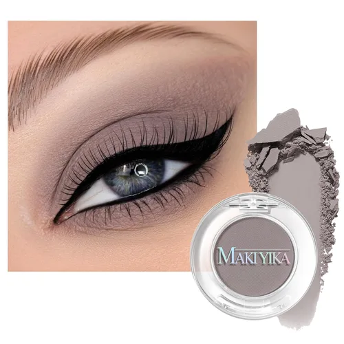 Miniatura 27 de MAKI YIKA Paleta de sombra de ojos blanca mate para mujer, sombra de ojos en polvo blanco pigmentado para ojos marrones, paleta de maquillaje