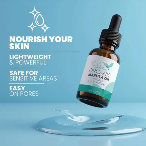 Miniatura 9 de Eva Naturals Aceite de marula – Aceite prensado en frío 100% puro para cara, cabello, piel y cuerpo – Suero facial ligero y de masaje – Hidratante