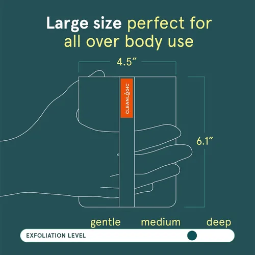 Miniatura 4 de Cleanlogic Exfoliante corporal deportivo, herramienta exfoliante grande para atletas, rutina diaria de cuidado de la piel para una piel suave