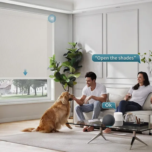 Miniatura 4 de Cortinas enrollables inteligentes de filtrado de luz motorizadas compatibles con HomeKit, persianas inteligentes para ventanas con 1% de apertura