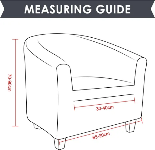 Miniatura 7 de HOTNIU Funda para silla de club, fundas para sillas de bañera para sillones, funda de sillón de alta elasticidad, protector de muebles para sala