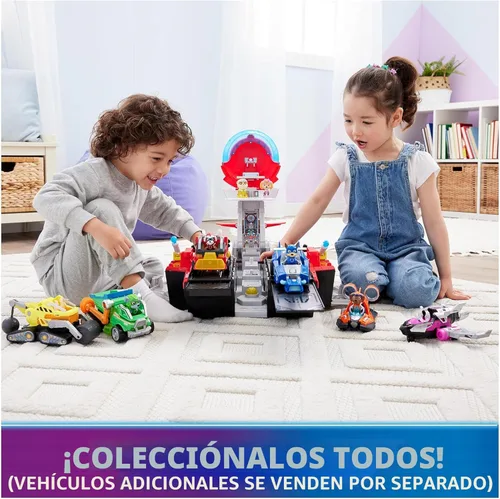 Miniatura 6 de Paw Patrol: The Mighty Movie, Cuartel General Portaaviones, con Figura de Acción de Chase y Mighty Pups Cruiser, Juguetes para Niños y Niñas de 3+