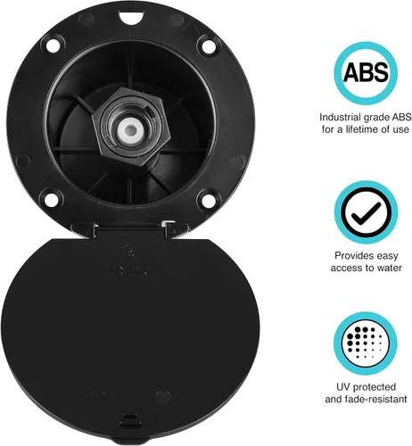 Miniatura 4 de Dura Faucet DF-SA188-BK Kit de rociador desmontable de conexión rápida para exteriores, manguera, puerto y muelle de pulverización utilitario
