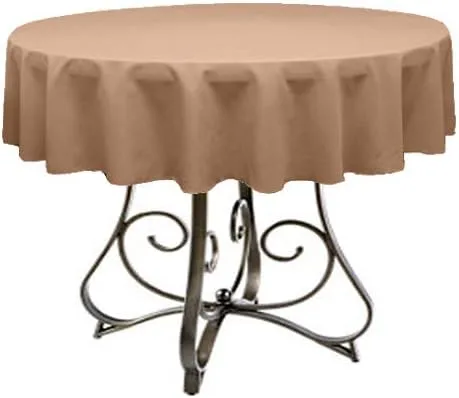 Miniatura 12 de Mantel redondo de poliéster de 72 pulgadas, disponible en más de 45 colores, ideal para restaurantes y superposiciones versátiles de eventos, elige
