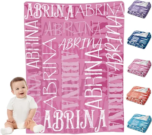 Miniatura 9 de Mantas de bebé personalizadas para niño, manta suave personalizada con nombre para niños, regalos personalizados para bebés recién nacidos, manta