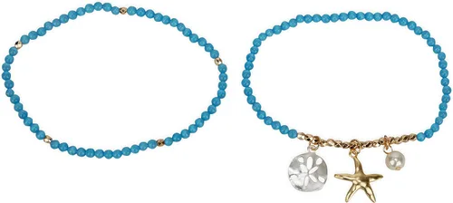 Miniatura 7 de Juego de 2 piezas elásticas para mujer con diseño de estrellas de mar y dólar de arena Colección SPUNKYsoul