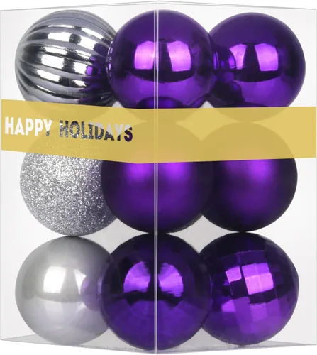 Miniatura 75 de Bolas de Navidad Grandes de 3.2" en Azul Bebé - Adornos para Árbol de Navidad, Bolas Colgantes Inastillables para Cumpleaños, Halloween, Boda