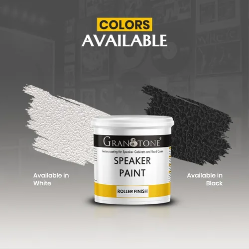 Miniatura 6 de GRANOTONE Pintura para Altavoces Negra 1 Galón Recubrimiento Texturizado para Gabinetes de Altavoces, Estuches para Transporte, Metal y Muebles