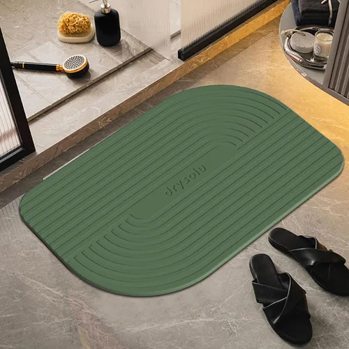 Miniatura 8 de Tapete de baño de piedra de tierra de diatomeas, tapete de ducha de piedra de secado rápido, ultra absorbente, tapete de diatomita, tapete