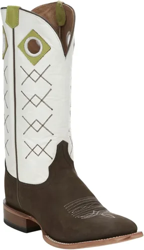Miniatura 3 de Justin Latigo Blanco - Botas occidentales de piel de vacuno para hombre, Blanco, 10