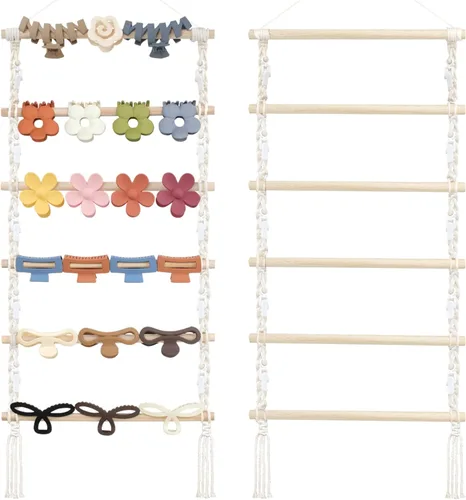 Miniatura 8 de SNOWSTAR Organizador de Pinzas de Pelo con Flor, Soporte Colgante para Pinzas de Pelo y Almacenamiento para Mujeres y Niñas, Perchero para Pinzas