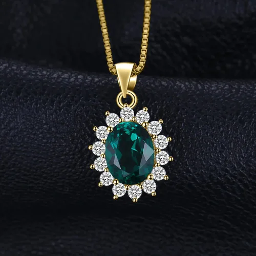 Miniatura 19 de JewelryPalace Princess Diana Kate Middleton Natural Amethyst Citrine Garnet Peridot Topaz Created Ruby Sapphire Simulated Emerald Pendant Necklace
