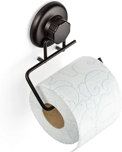 HASKO accessories - Potente soporte de papel higiénico con ventosa al vacío – Montaje en pared sin perforaciones Dispensador de rollos de papel de